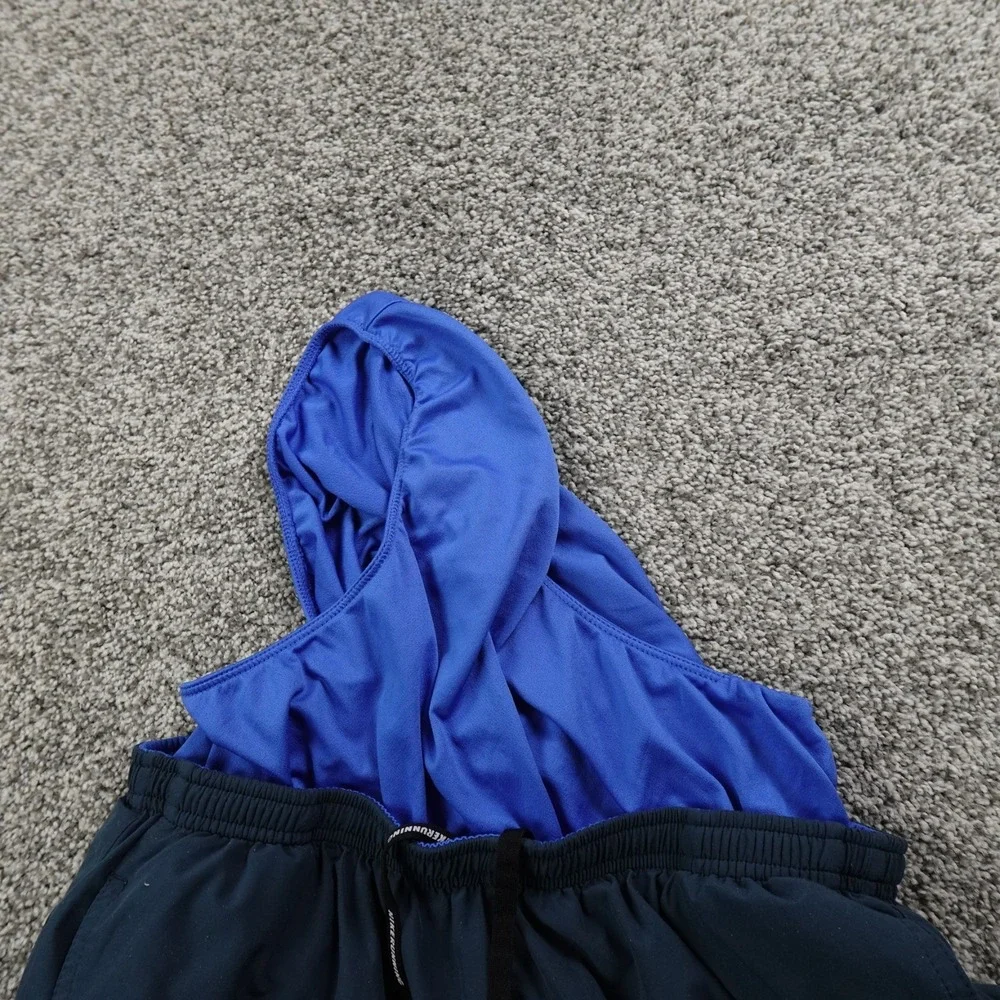 Nike Shorts Mens‎ L Blue Swoosh Drifit Running Drawstring Gym Workout Athletic